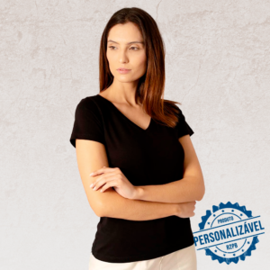 Camiseta Gola V Feminina